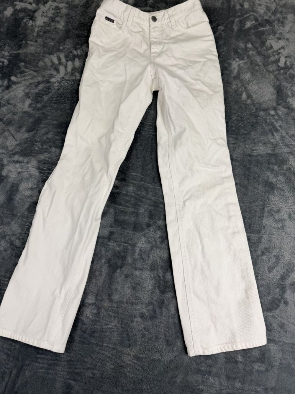 New York Jeans Womens White Straight-Leg Pants 2